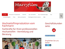 Tablet Screenshot of marryfilm-hochzeit.de